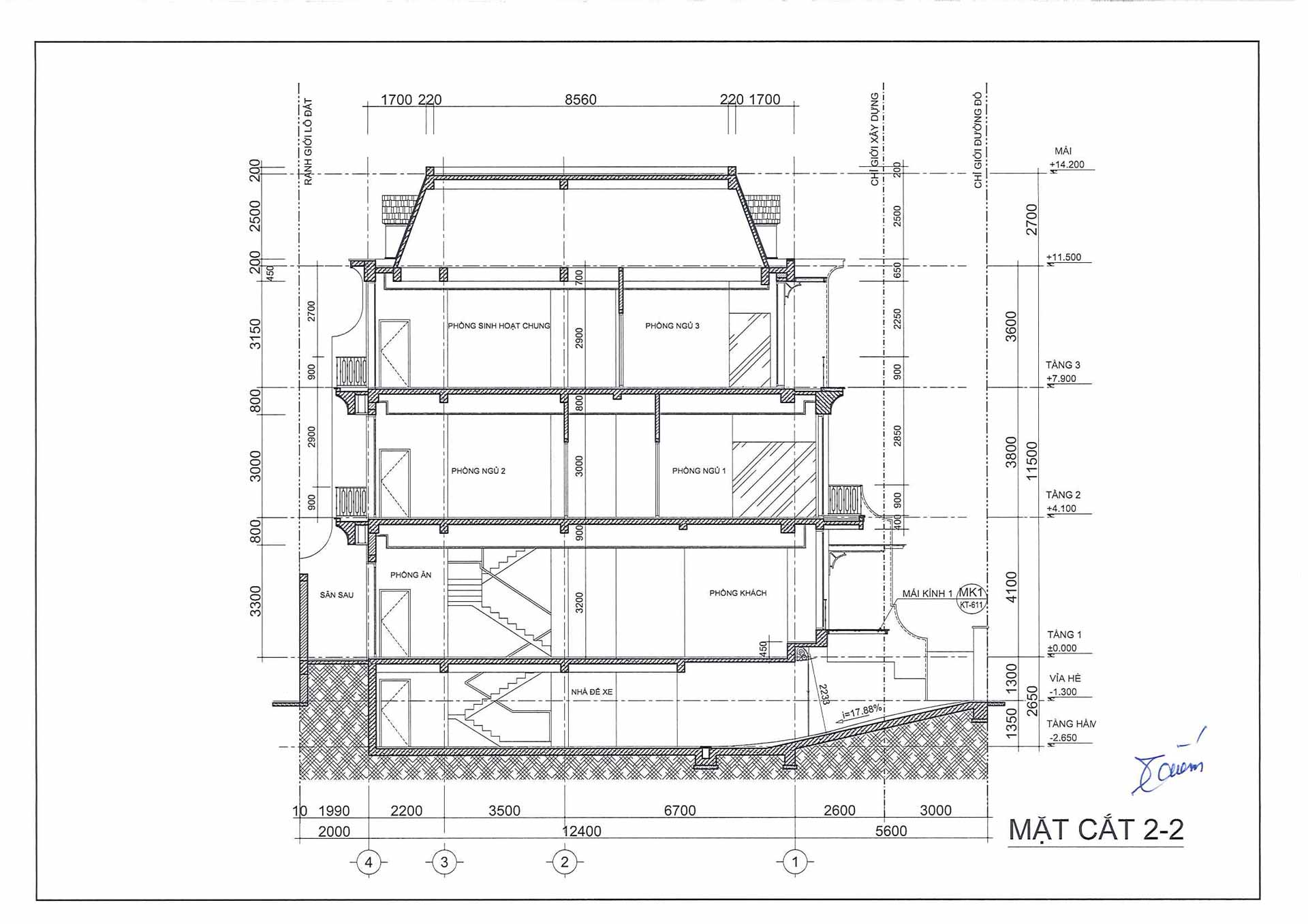 Bản vẽ biệt thự liền kề 102m2 Ciputra