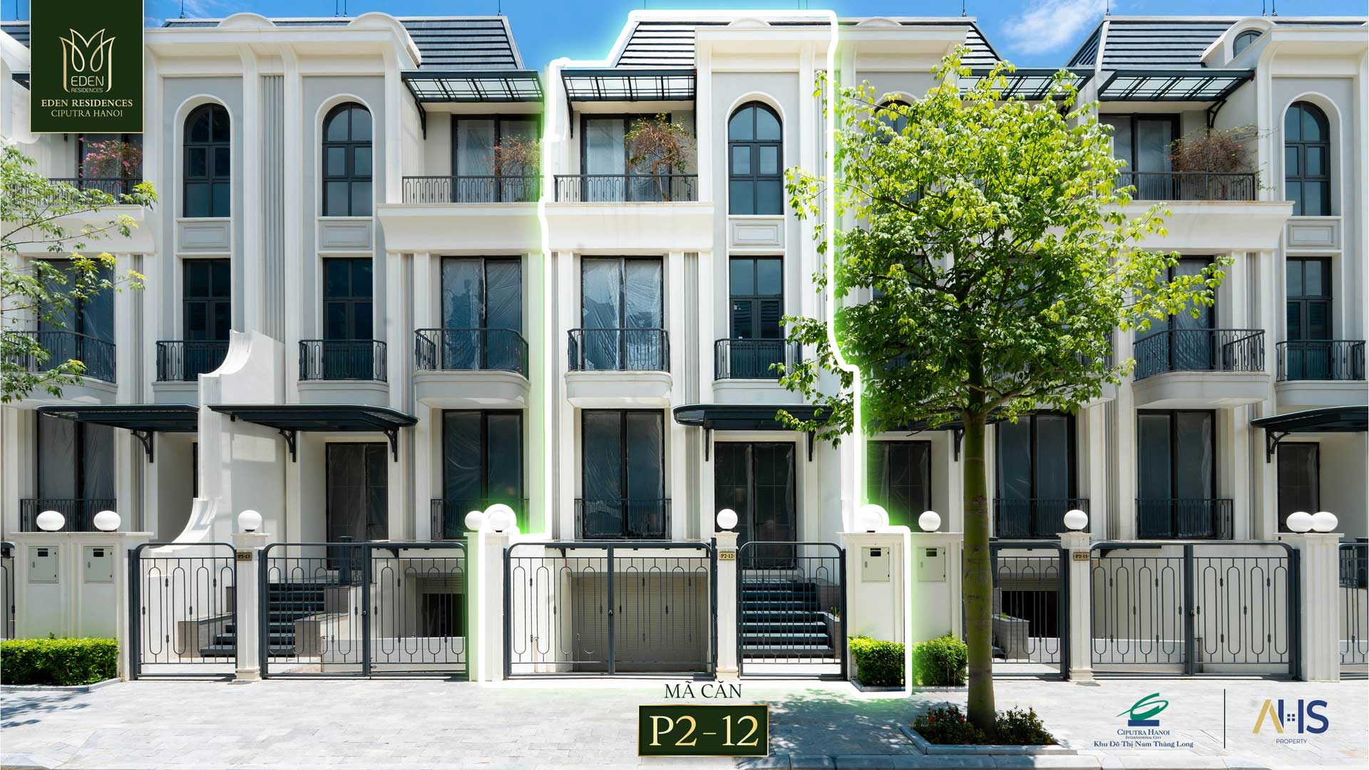 Thực tế thiết kế kiến tr&uacute;c mặt ngo&agrave;i biệt thự khu P Ciputra căn P2-12 với diện t&iacute;ch 120m2