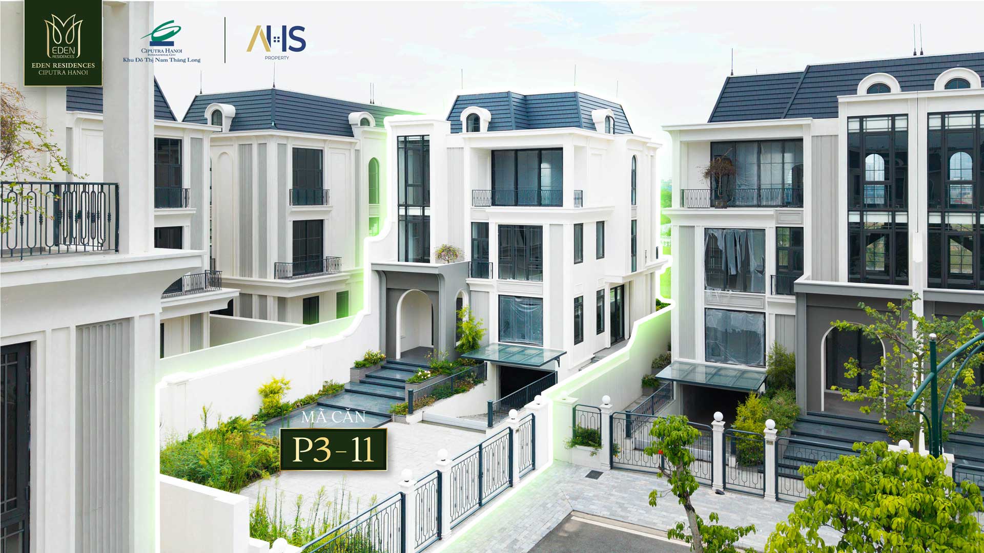 Thực tế biệt thự g&oacute;c khu P Ciputra căn P3-11 diện t&iacute;ch 530m2 với thiết kế hầm để xe ri&ecirc;ng biệt v&agrave; tầm nh&igrave;n 2 mặt tho&aacute;ng